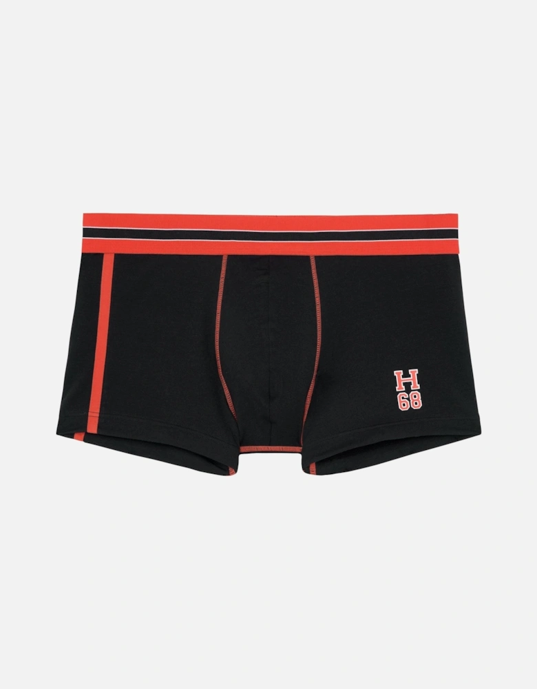 Run Sports Contrast Boxer Trunk, Black/red