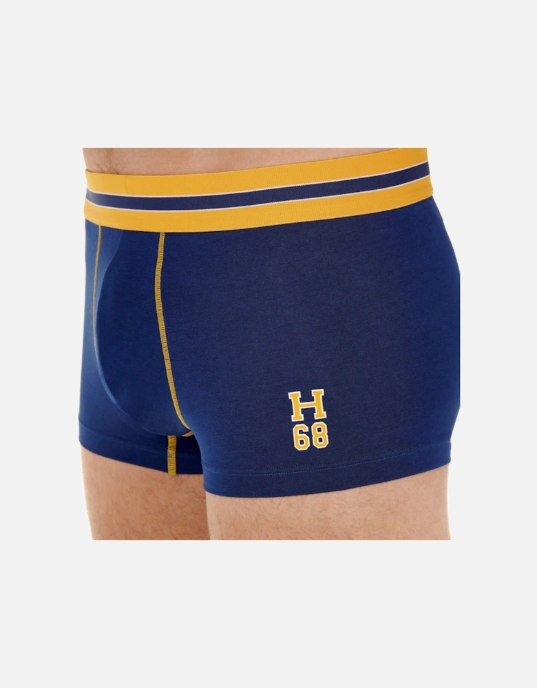 Run Sports Contrast Boxer Trunk, Blue/yellow