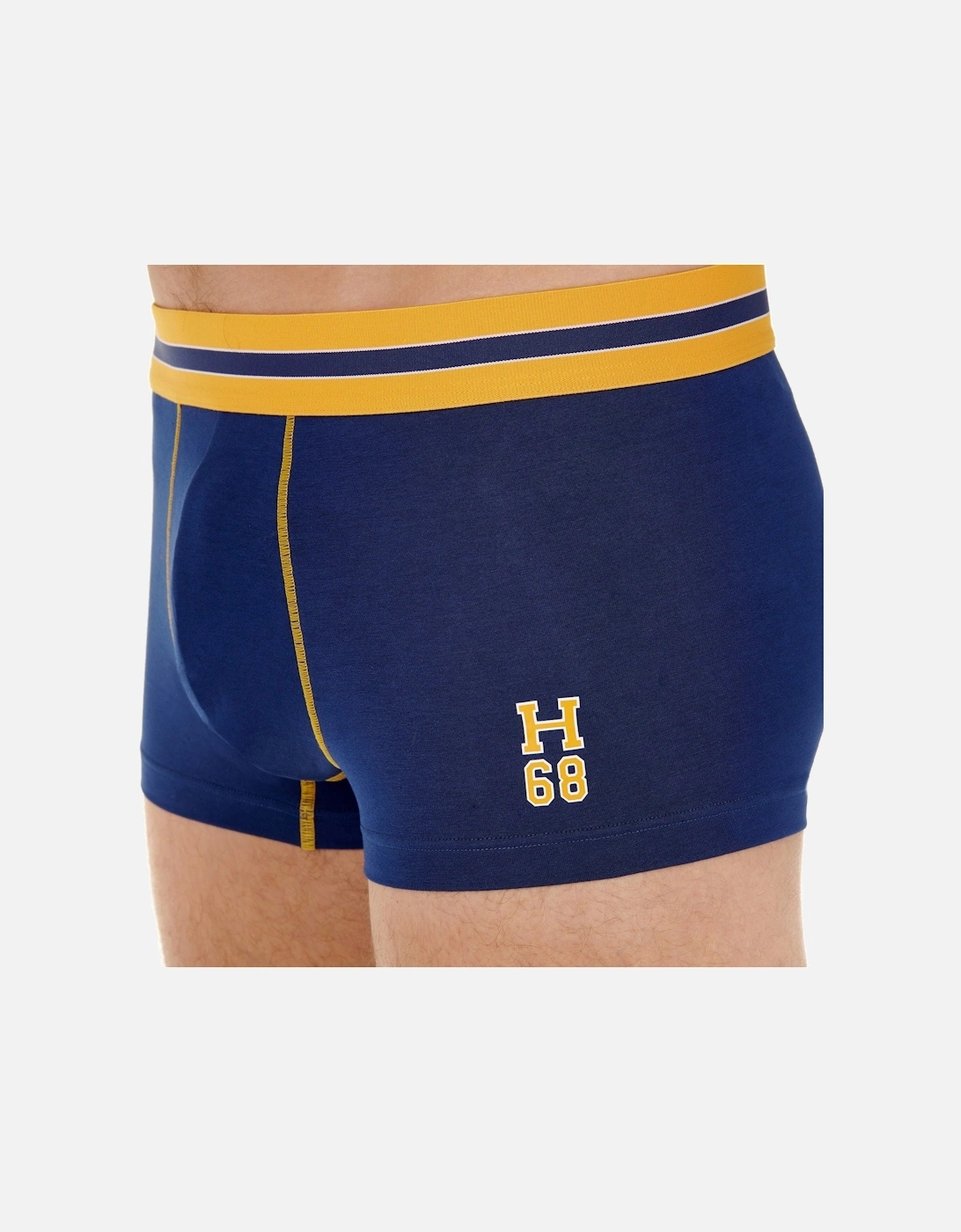 Run Sports Contrast Boxer Trunk, Blue/yellow