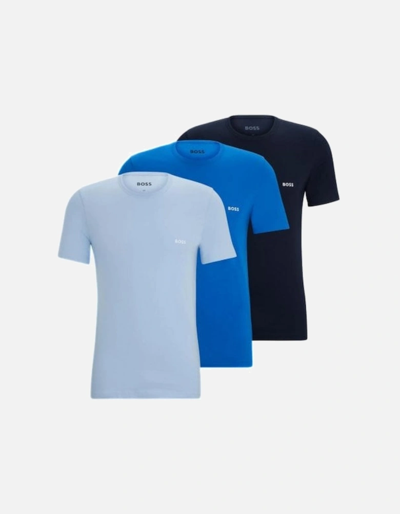 3-Pack Crew-Neck T-Shirts, Mix of Blues