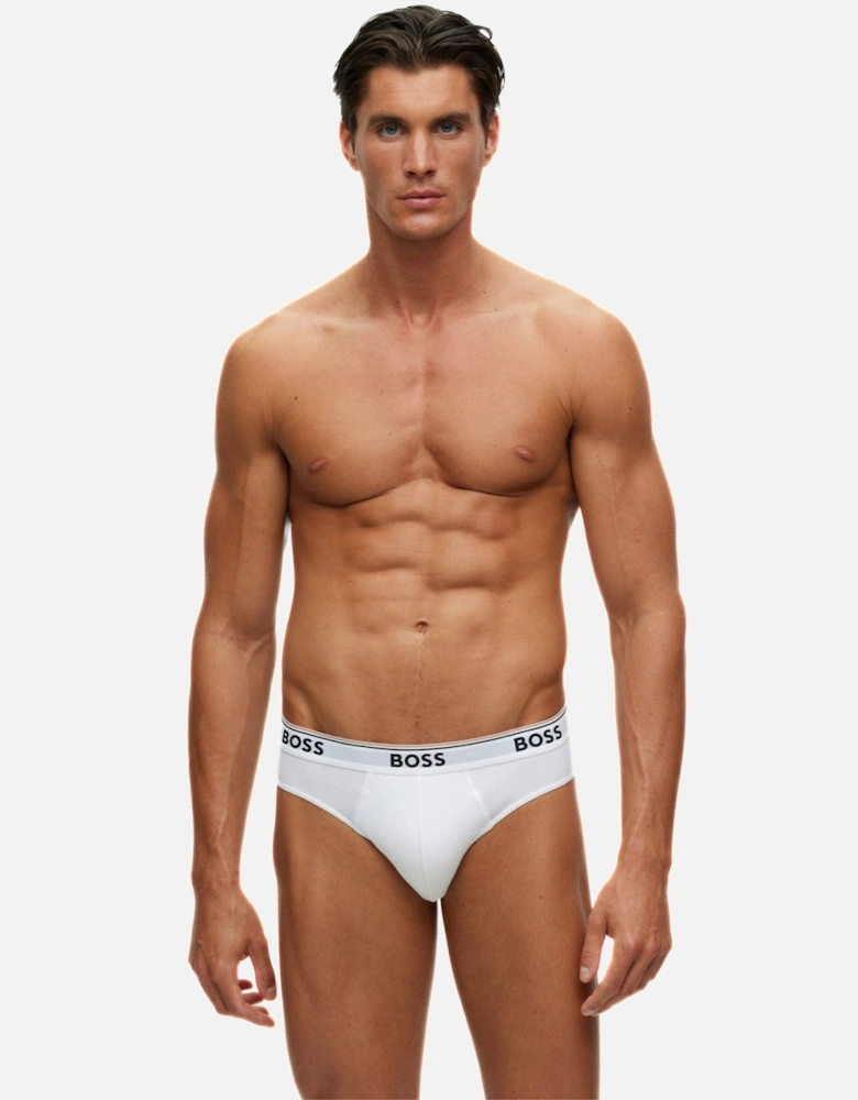 3-Pack Power Logo Briefs, White