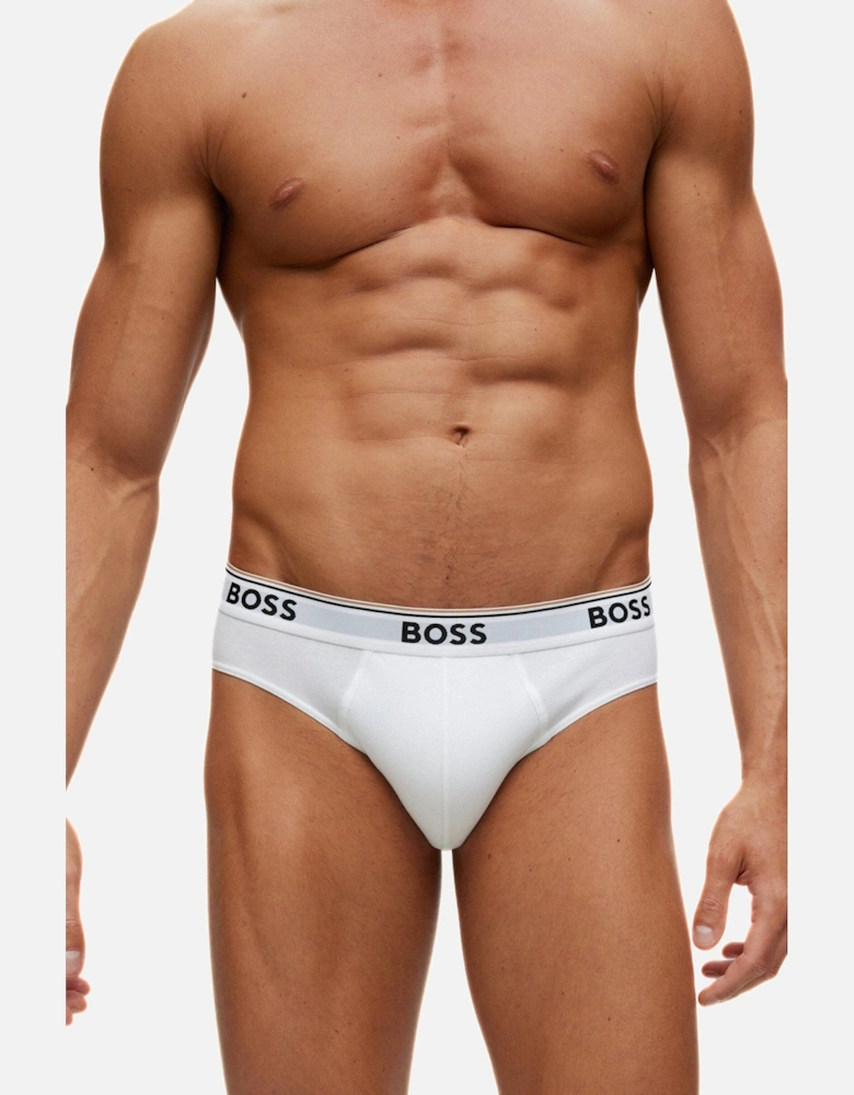 3-Pack Power Logo Briefs, White