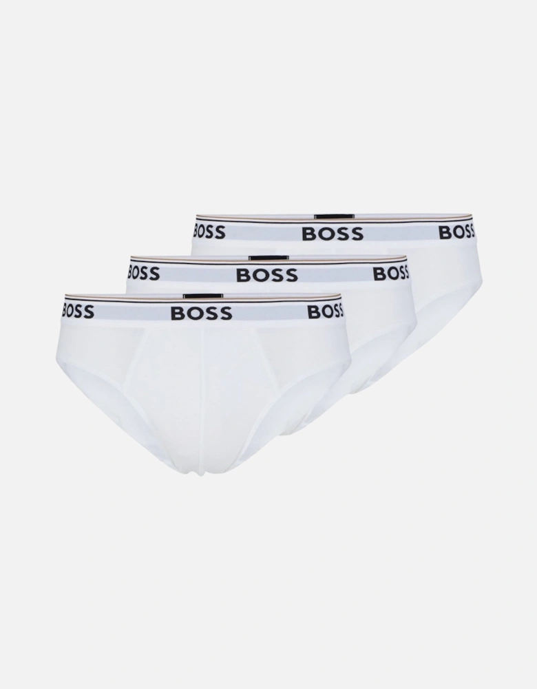 3-Pack Power Logo Briefs, White