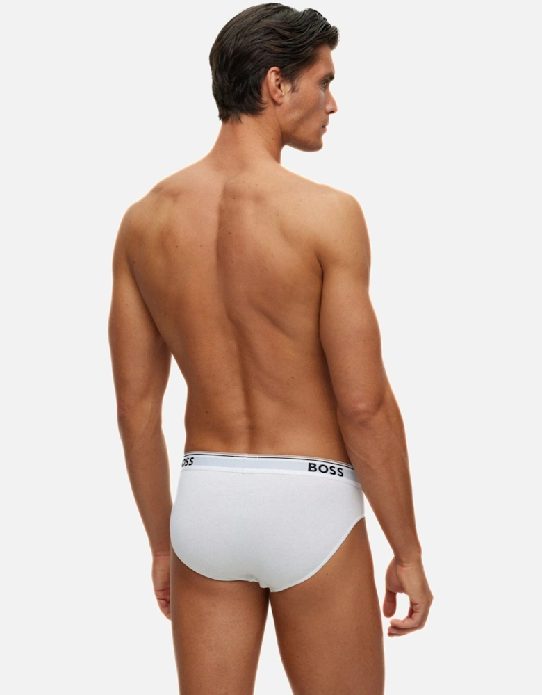 3-Pack Power Logo Briefs, White