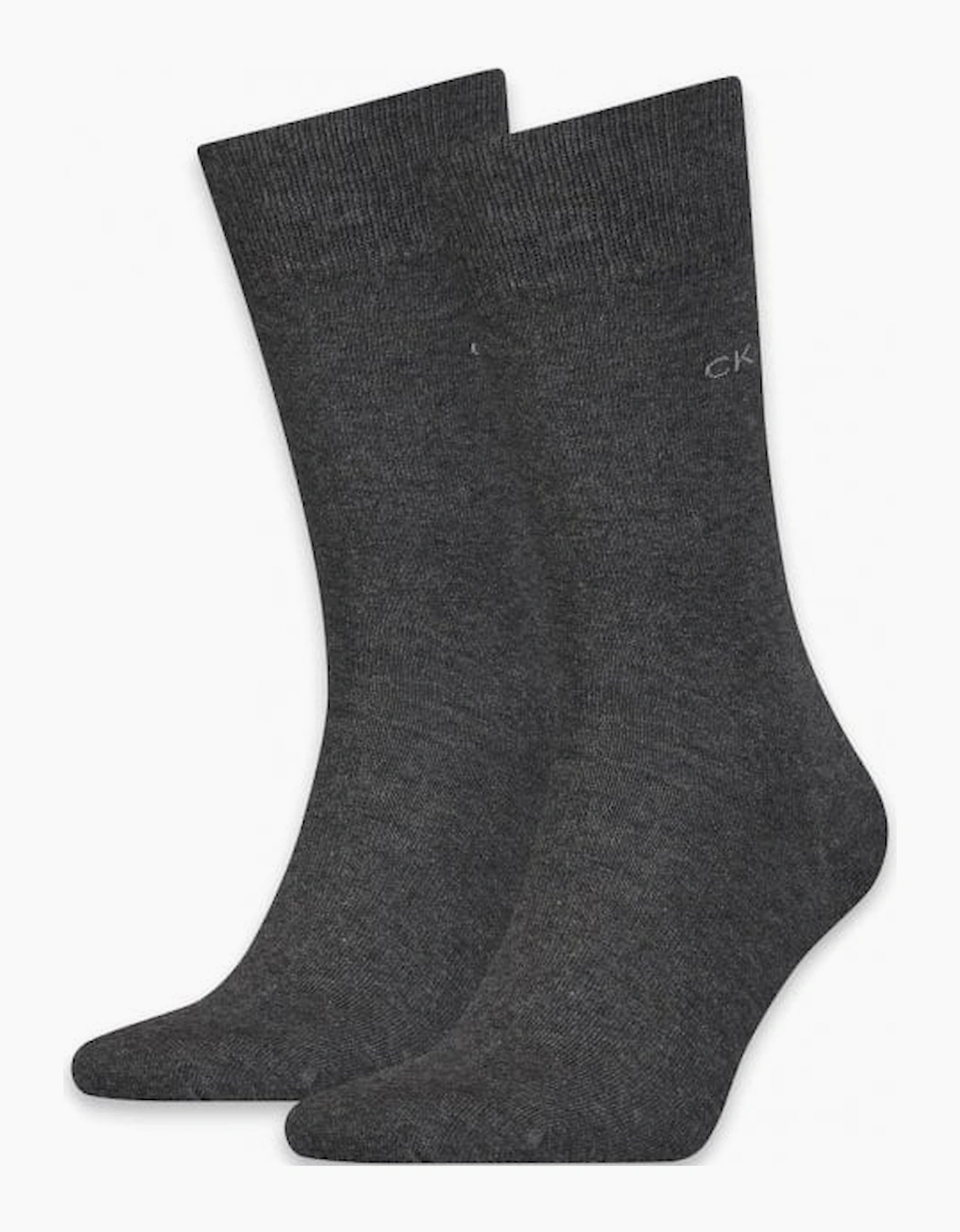 Calvin Klein Men's 2-Pack Premium Combed Cotton Socks, Dark Grey Melange - Black - Size: 9/9.5/10/10.5/11/11.5/12