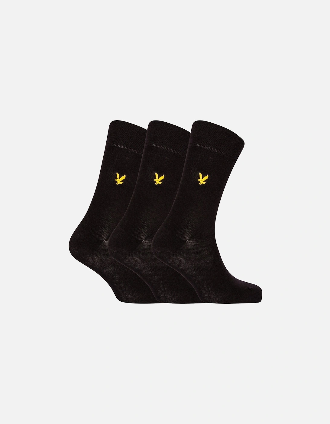 3-Pack Angus Dress Socks, Black, 3 of 2