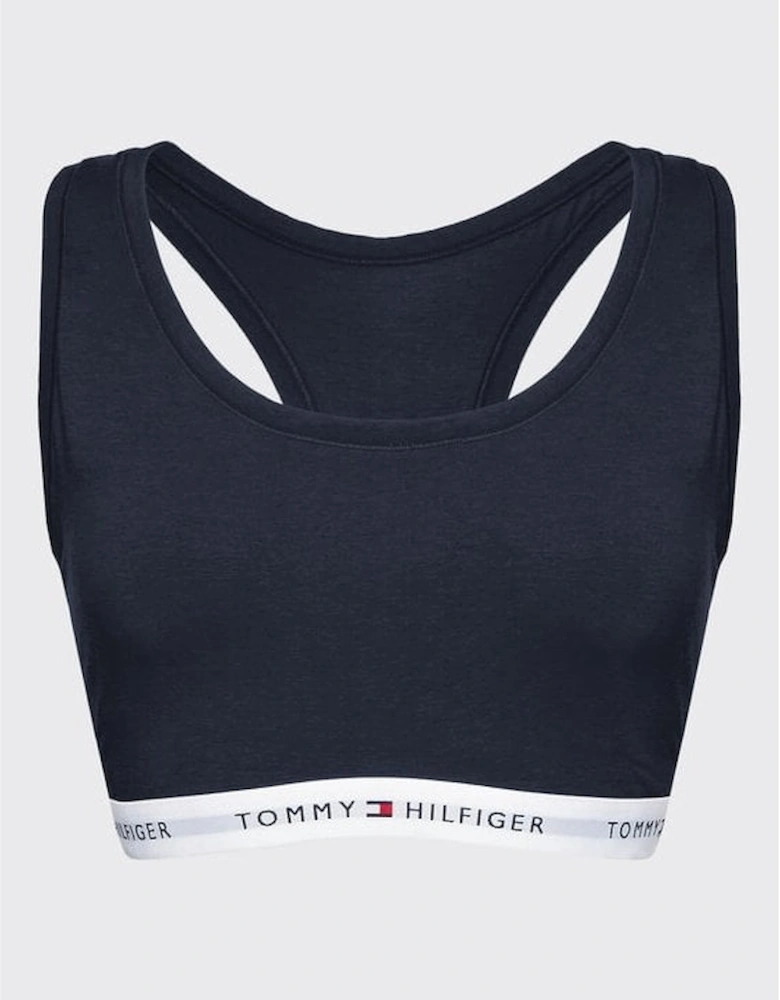 Curve Tommy Icons Unlined Bralette, Navy