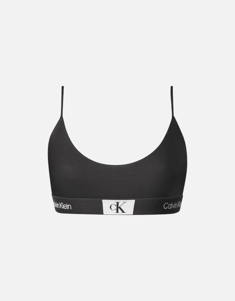 CK 1996 Unlined String Bralette, Black