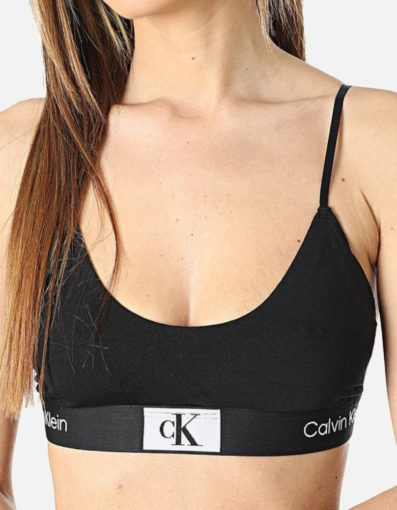 CK 1996 Unlined String Bralette, Black