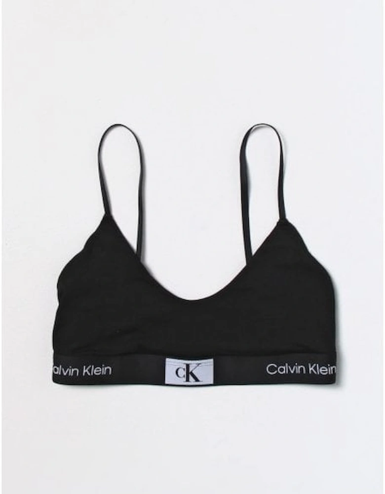 CK 1996 Unlined String Bralette, Black