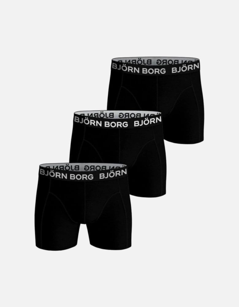 3-Pack Large Logo Boxer Briefs, Black