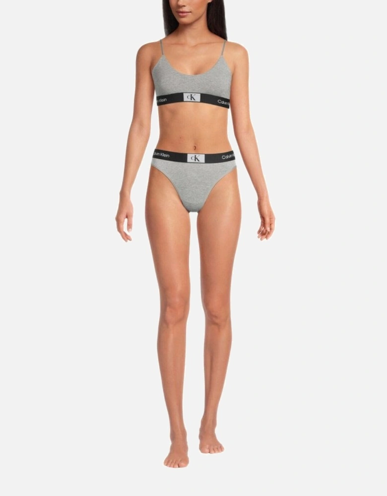 CK 1996 Unlined String Bralette, Grey Heather