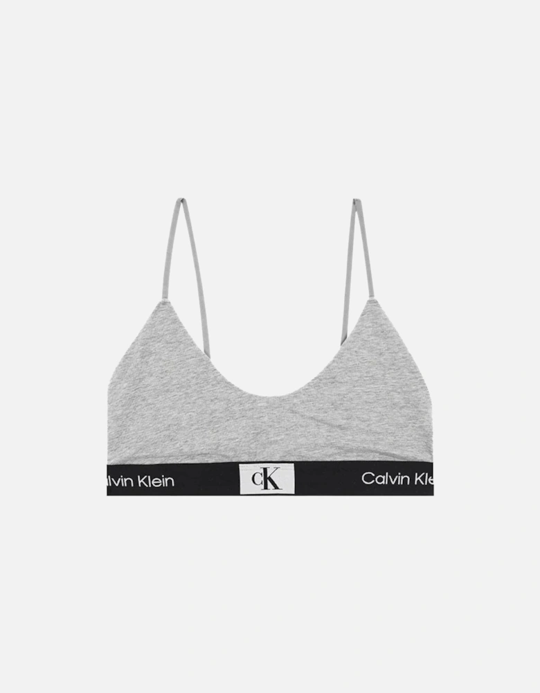 CK 1996 Unlined String Bralette, Grey Heather