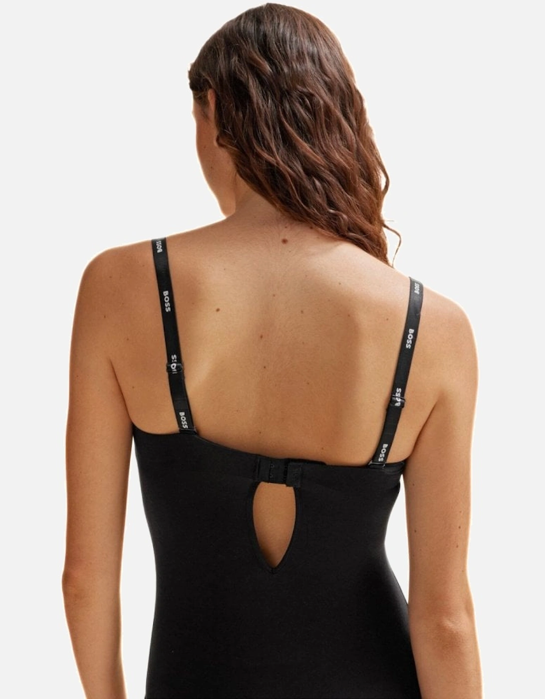 Logo Strap Bodysuit, Black