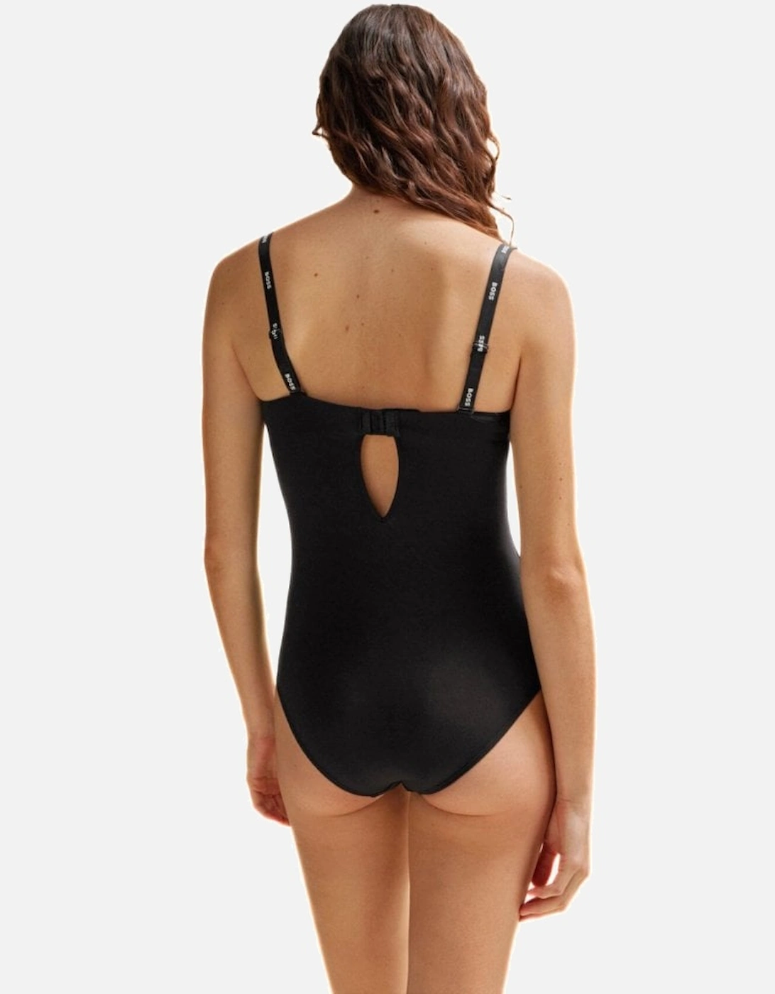 Logo Strap Bodysuit, Black