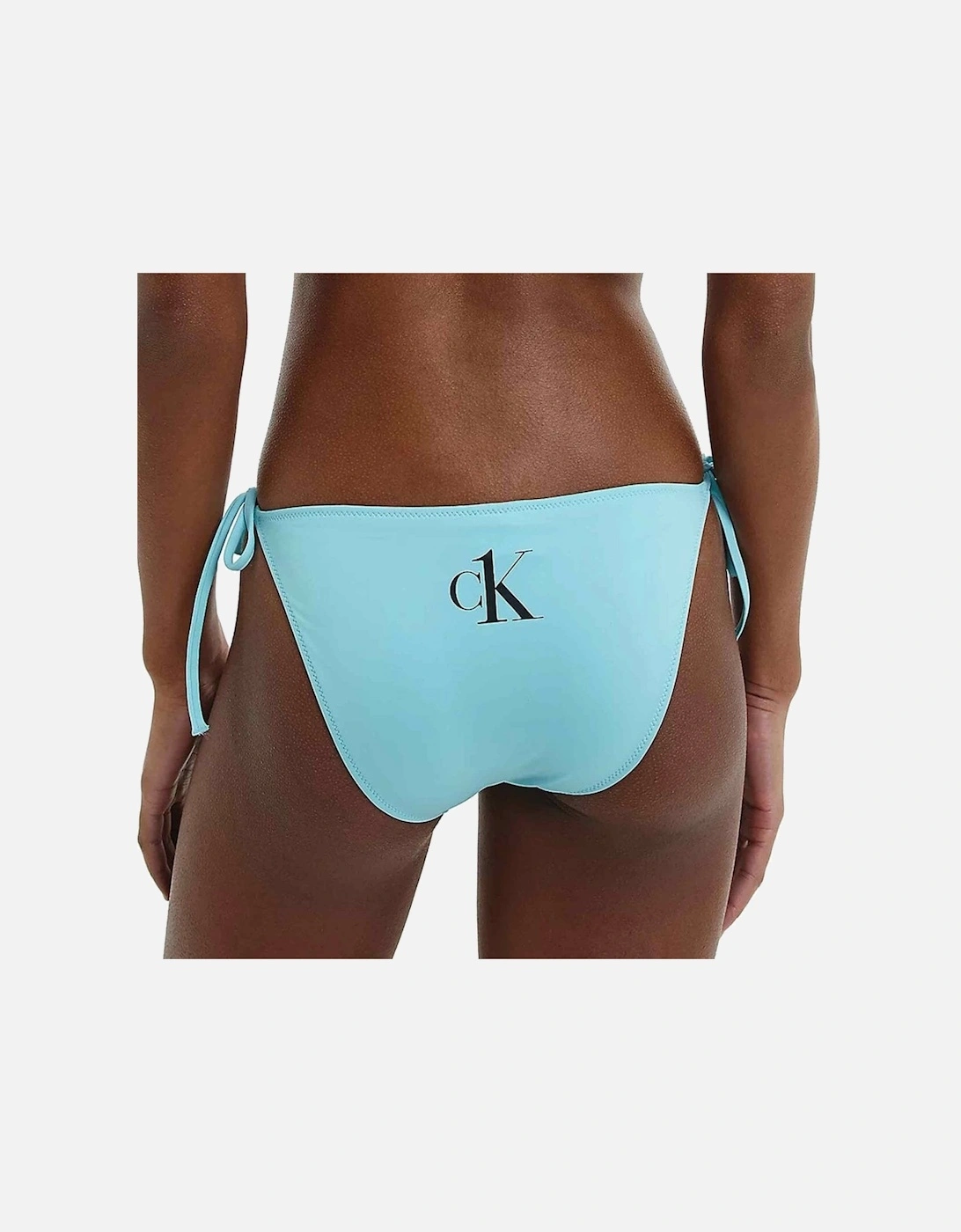 CK One Side Tie Swimwear Bikini Bottom, Soft Turquoise