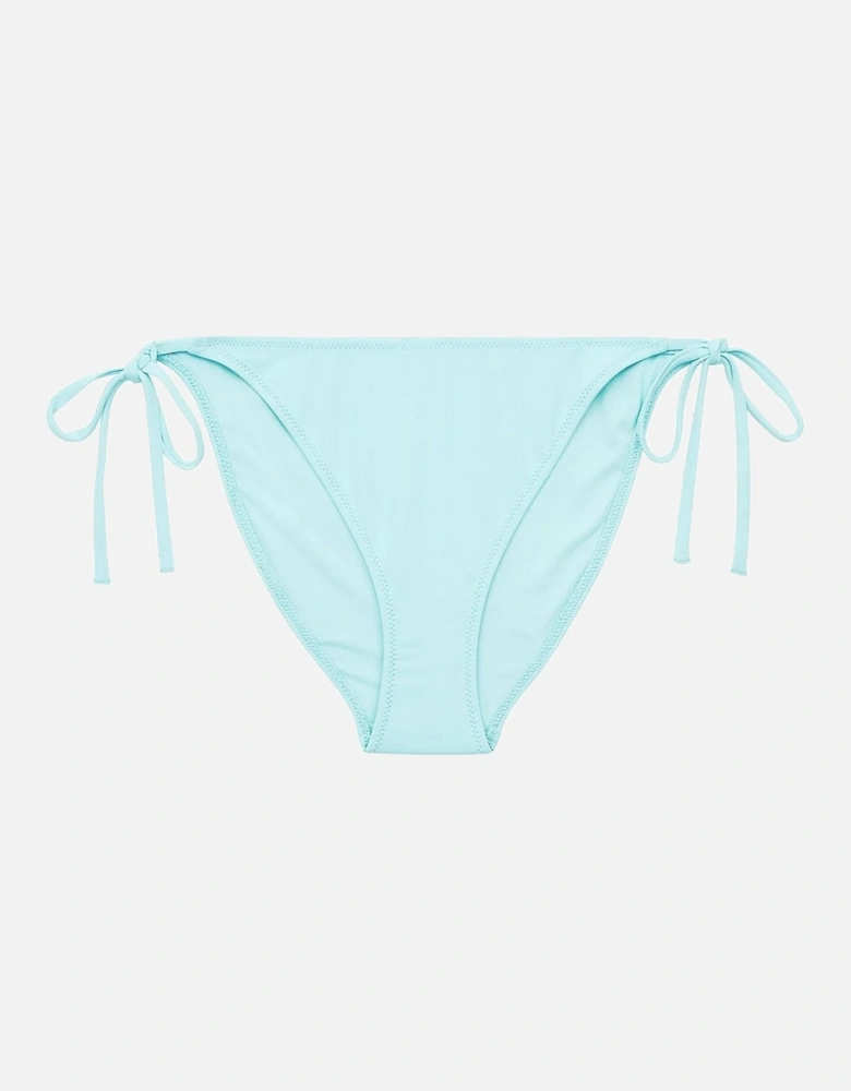 CK One Side Tie Swimwear Bikini Bottom, Soft Turquoise