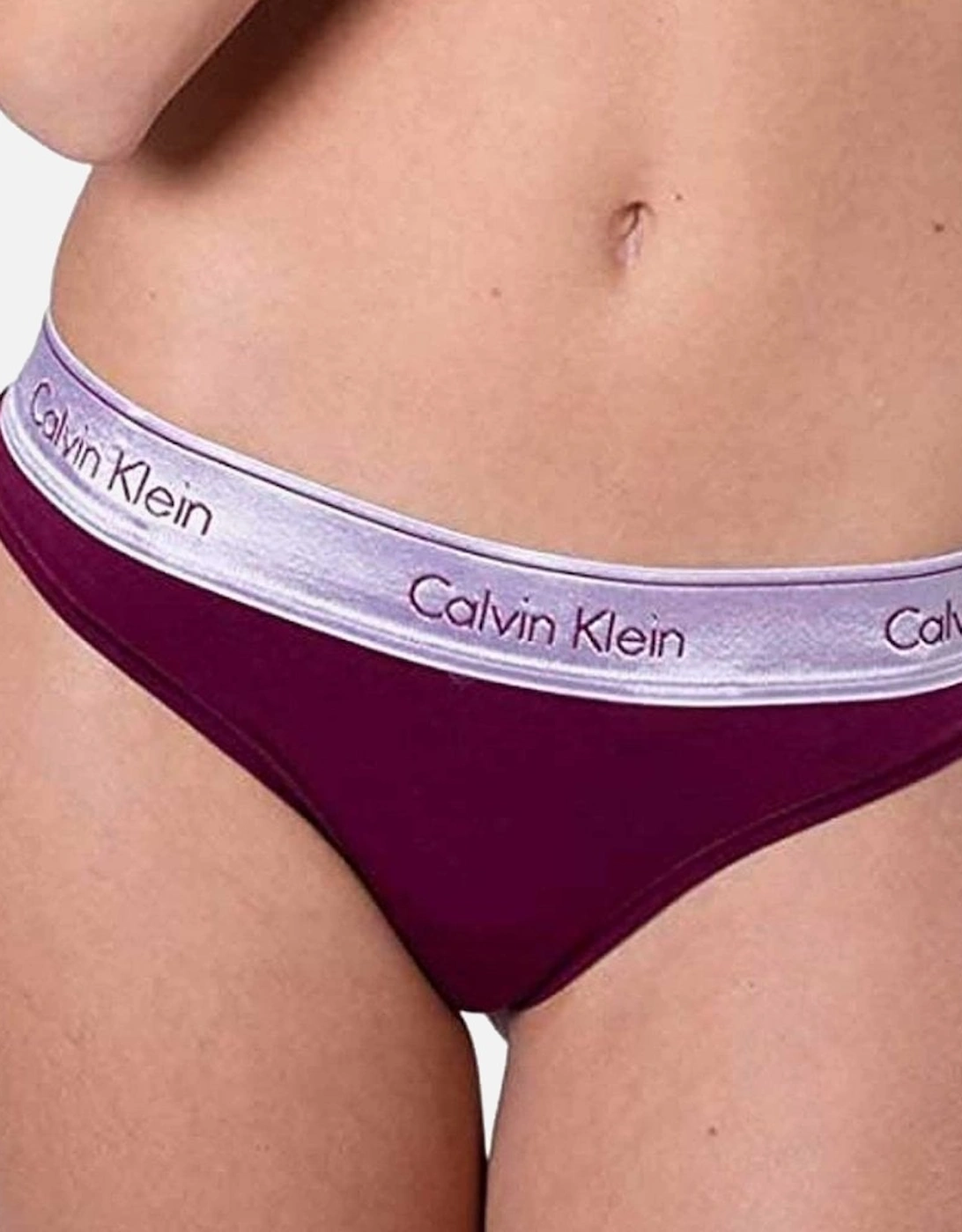 Modern Cotton Thong, Lush Burgundy/Silver