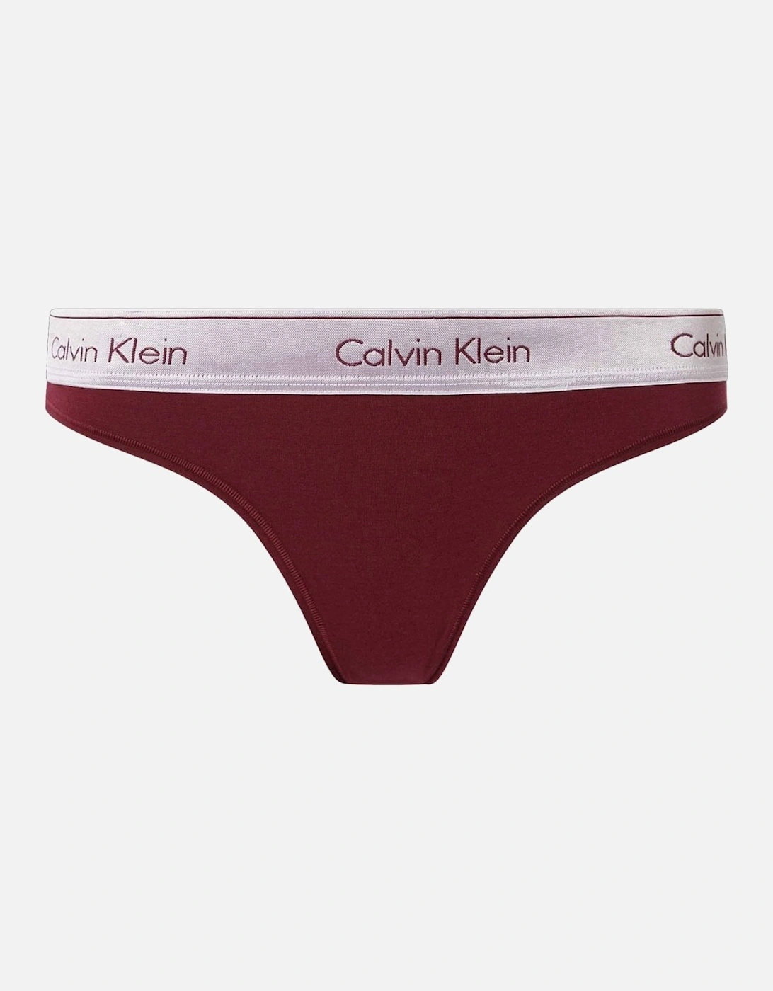 Modern Cotton Thong, Lush Burgundy/Silver, 4 of 3