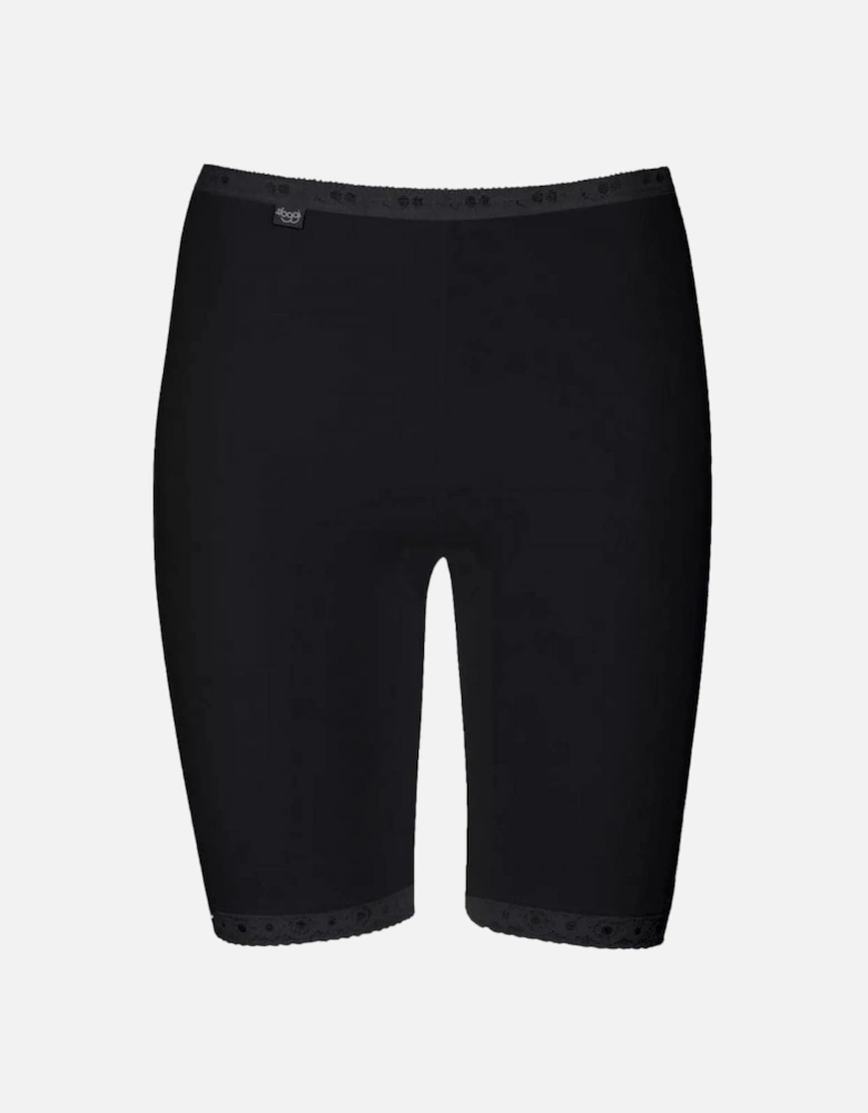 Basic+ Cotton Long Shorts, Black