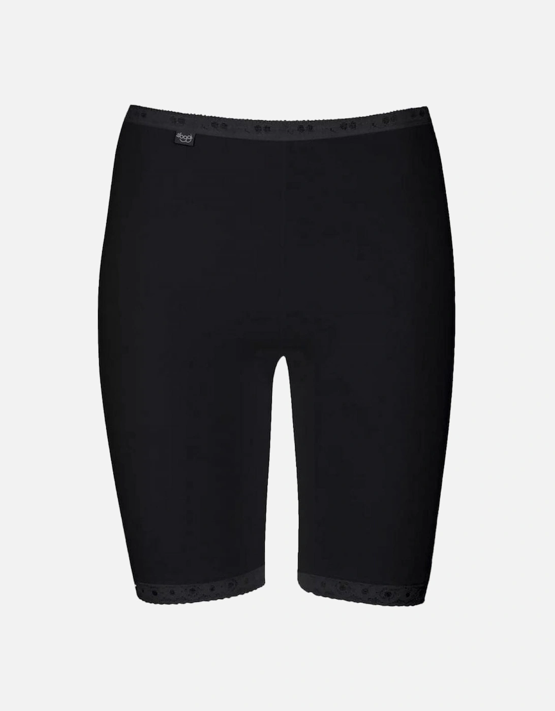 Basic+ Cotton Long Shorts, Black, 4 of 3