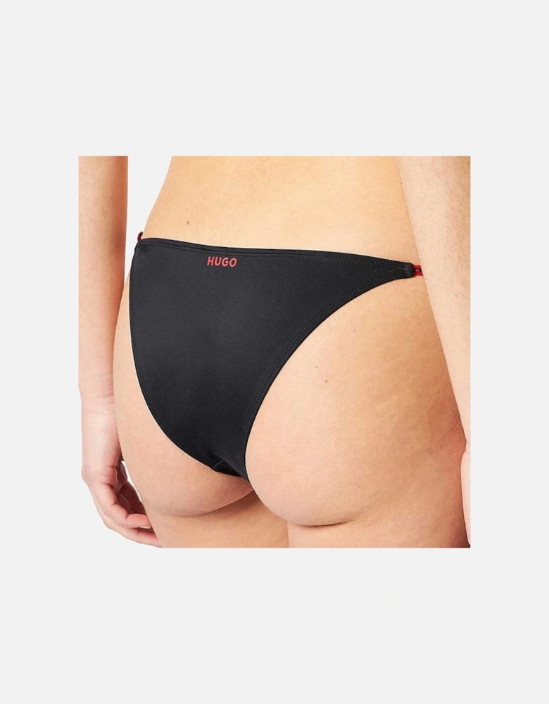 Side Tie Bikini Bottoms, Black