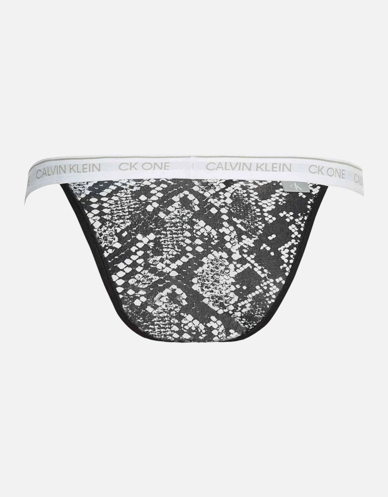 CK One Cotton Modal Blend Brazilian Brief, Rattlesnake Print/Black