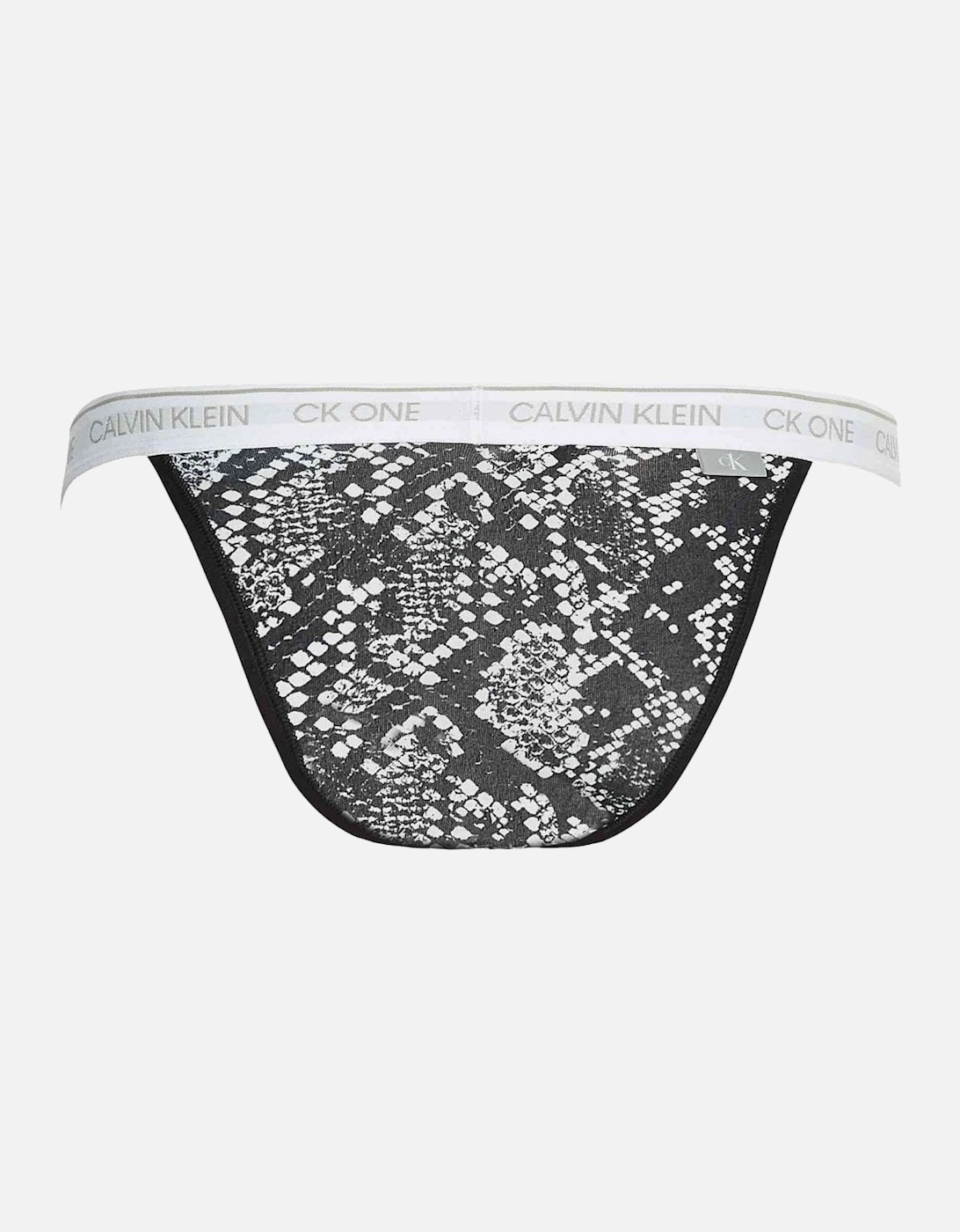 CK One Cotton Modal Blend Brazilian Brief, Rattlesnake Print/Black