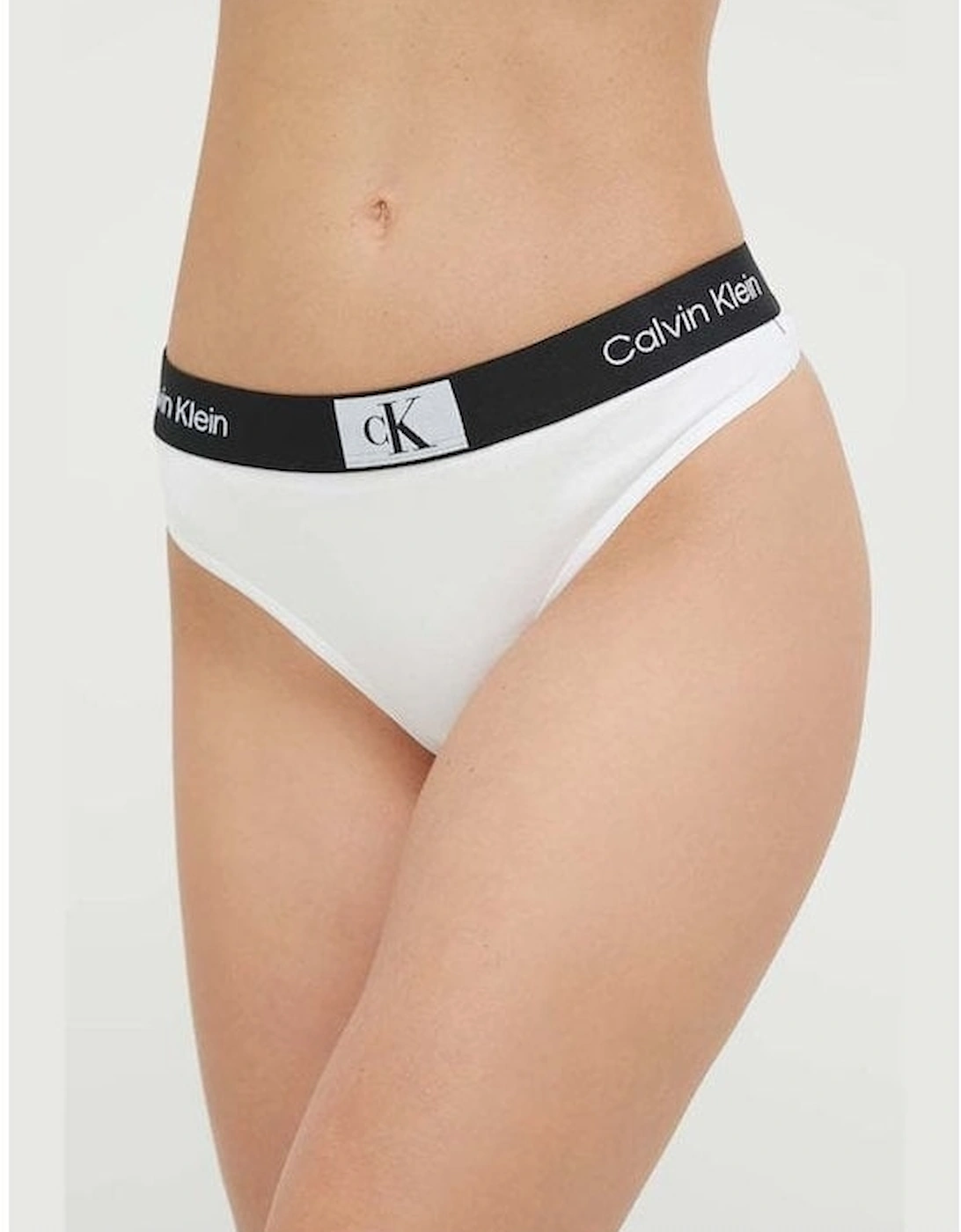 Calvin Klein Women's CK 1996 Thong, White - Size: 8