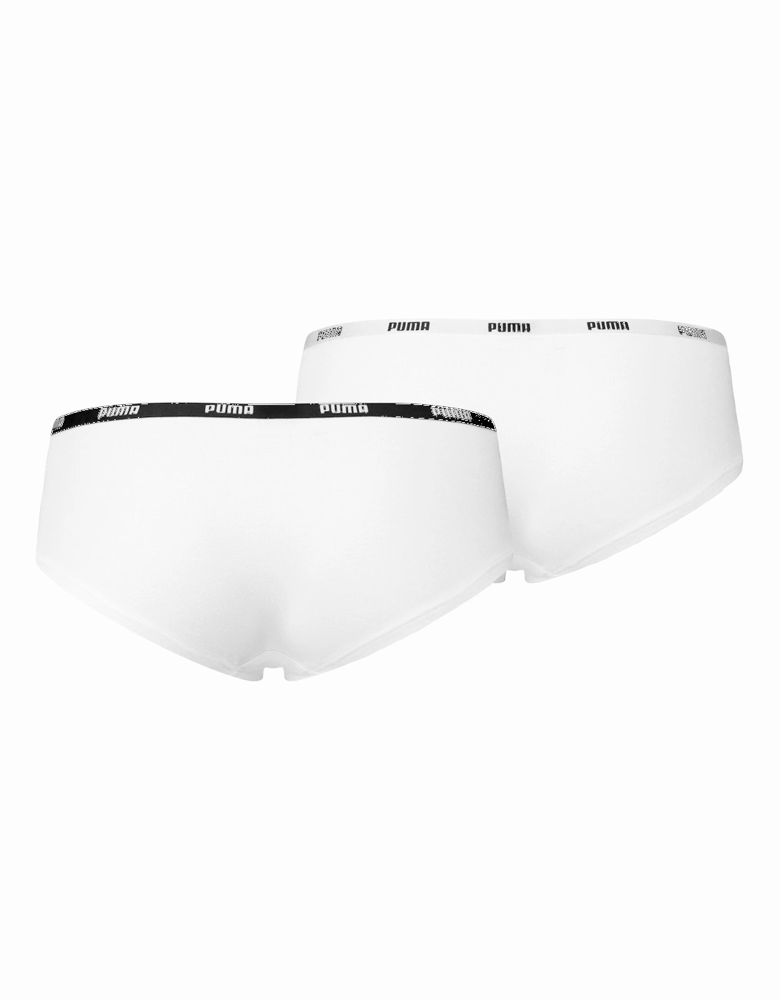 2-Pack Classic Logo Low-Rise Hipster Briefs, White