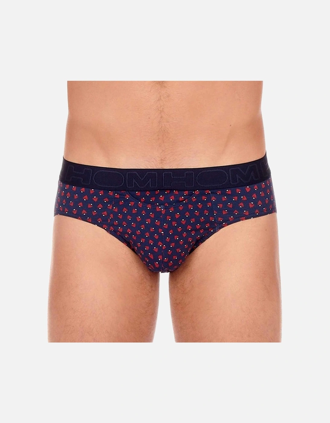 HO1 Giens Cotton Modal Mini Brief, Navy Print