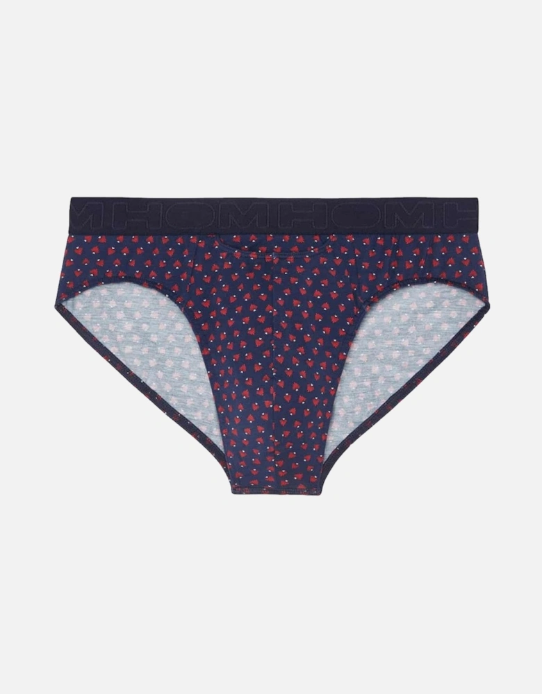 HO1 Giens Cotton Modal Mini Brief, Navy Print