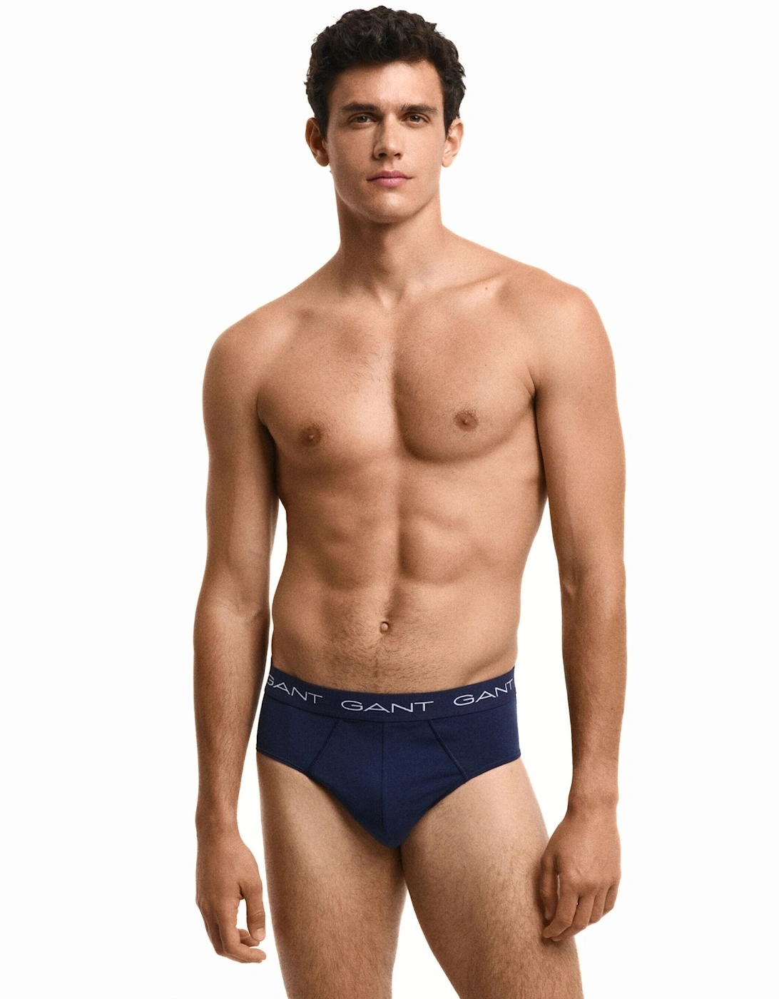 3-Pack Classic Logo Men's Briefs, Navy