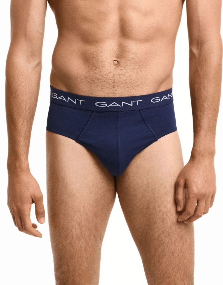 3-Pack Classic Logo Men's Briefs, Navy