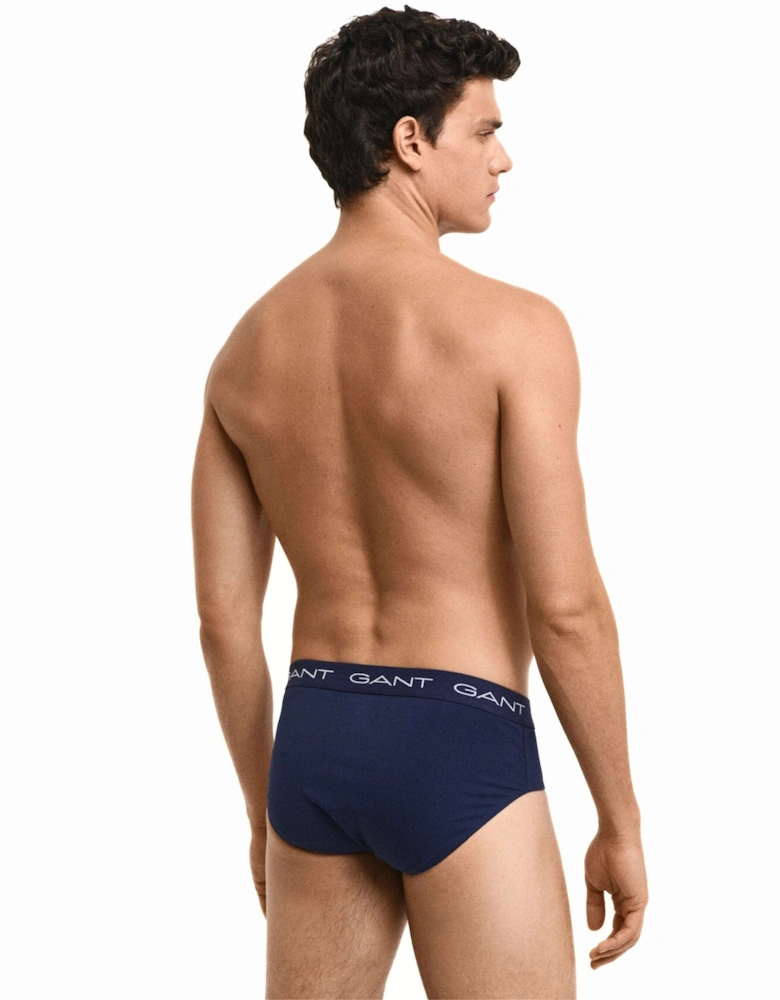 3-Pack Classic Logo Men's Briefs, Navy