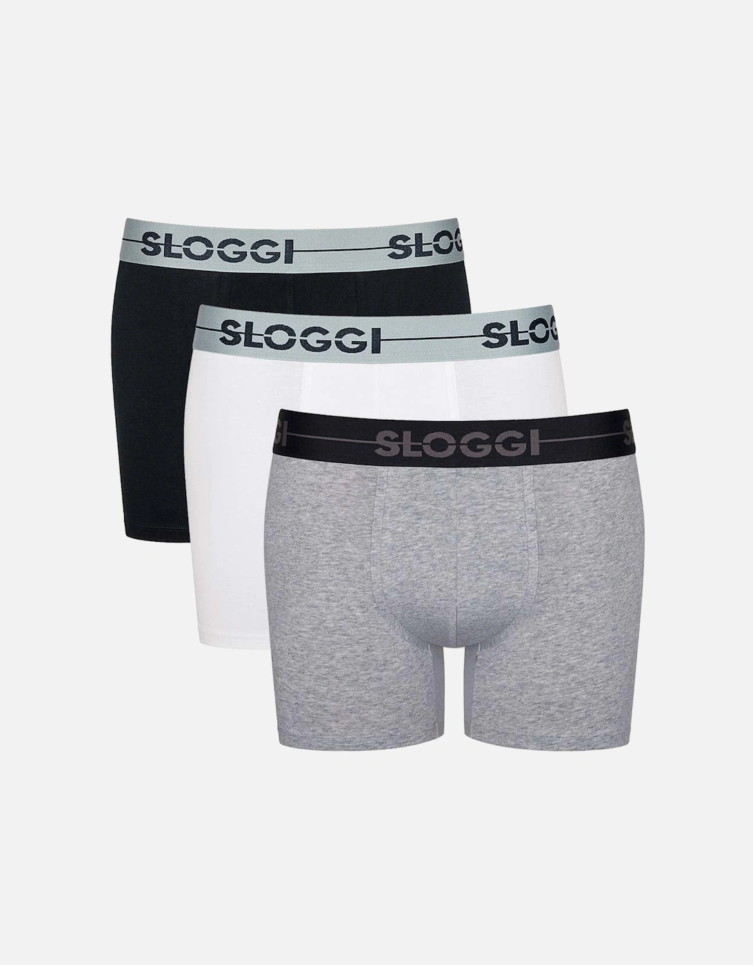 GO 3-Pack Short, Black/Grey/White, 5 of 4