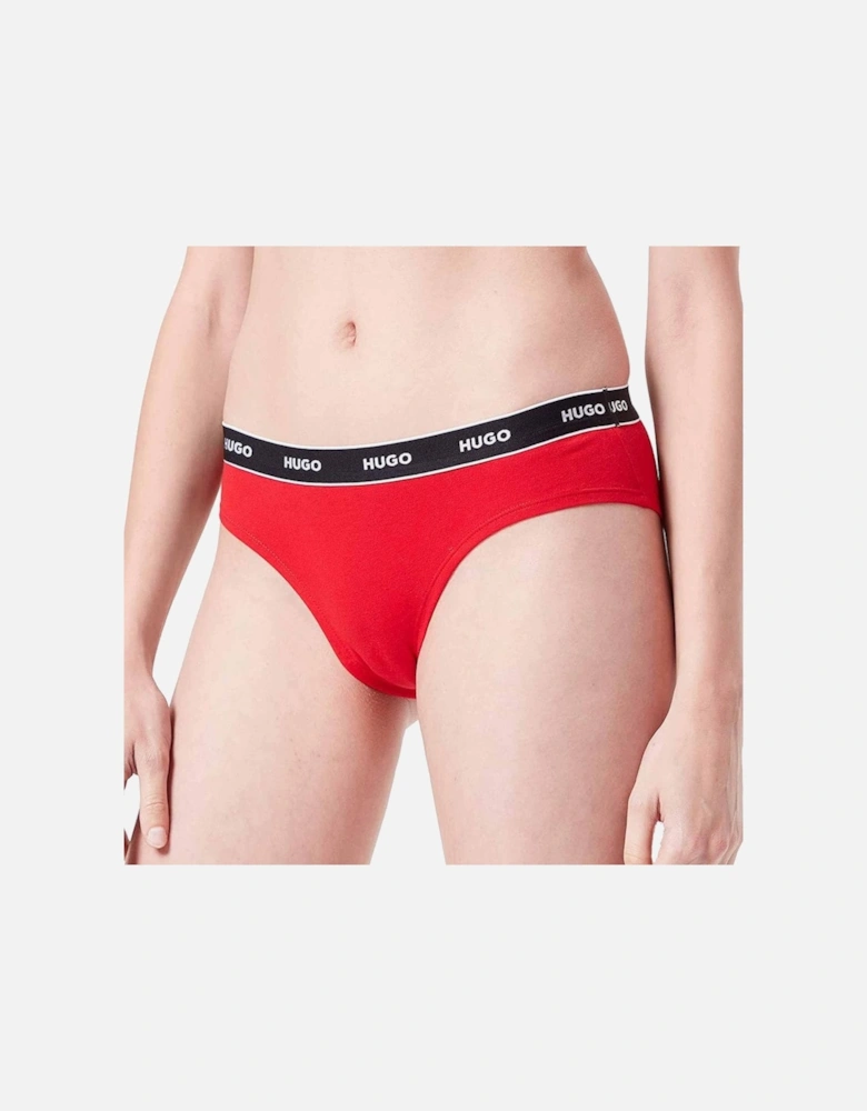 3-Pack Logo Brief, Black/Red/White