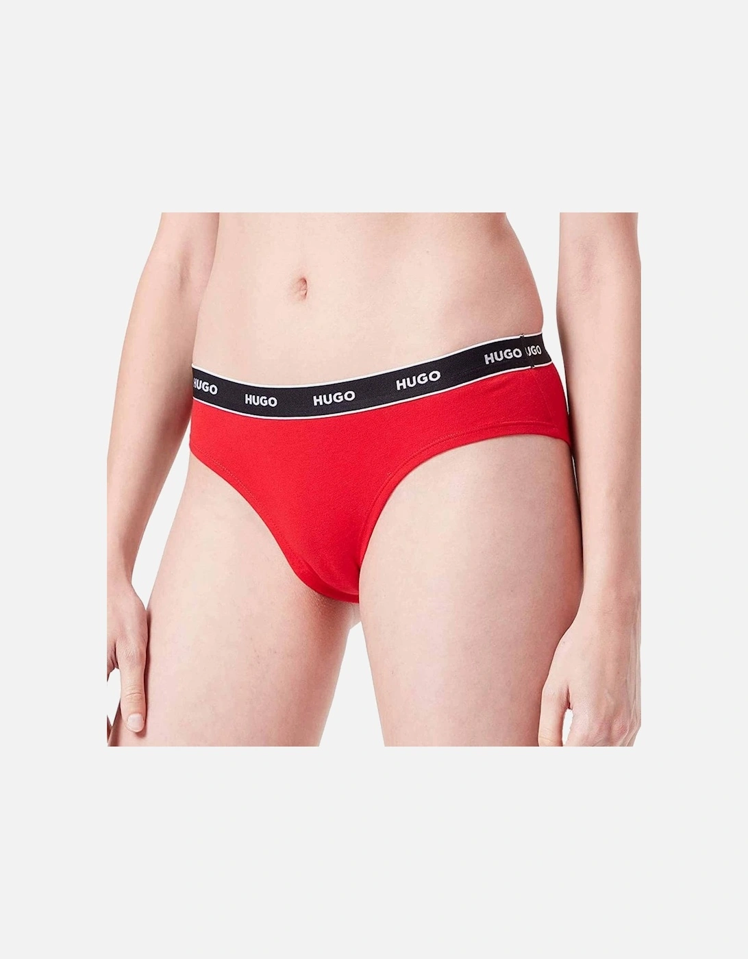 3-Pack Logo Brief, Black/Red/White