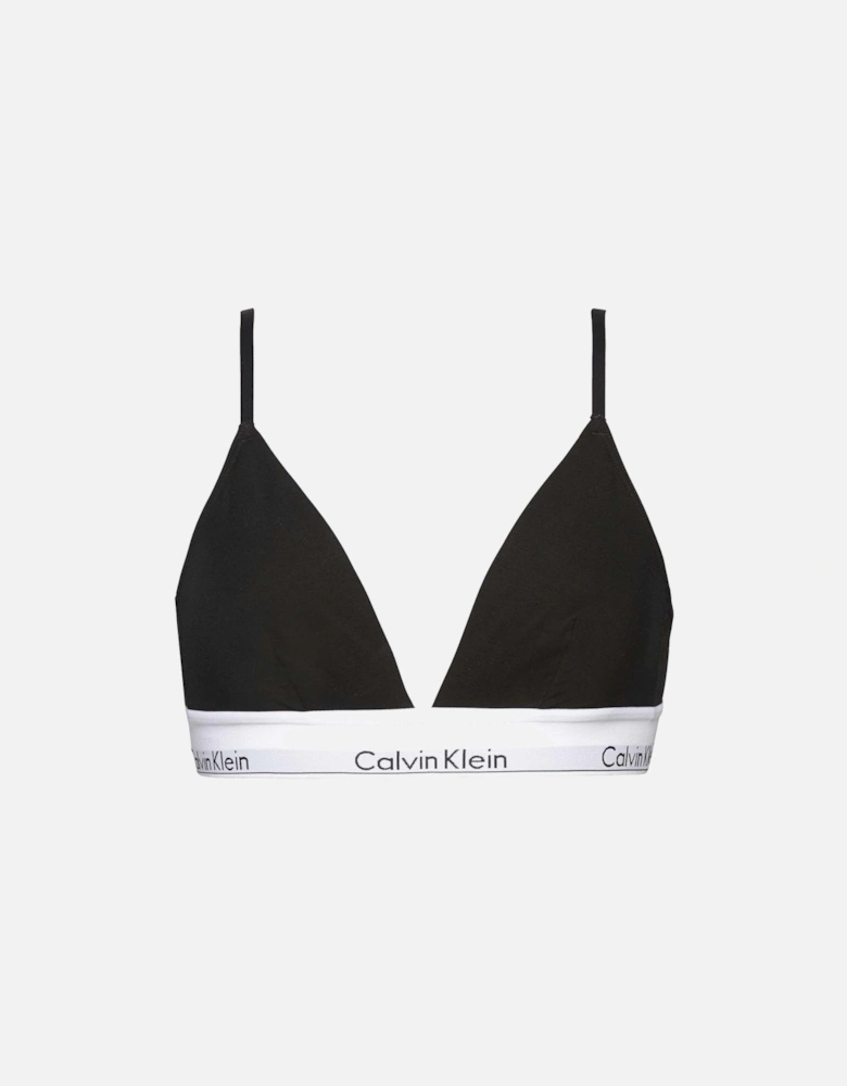 Modern Cotton Triangle Bra, Black