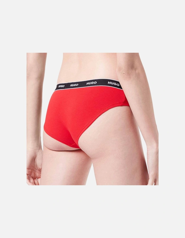 3-Pack Logo Brief, Black/Red/White