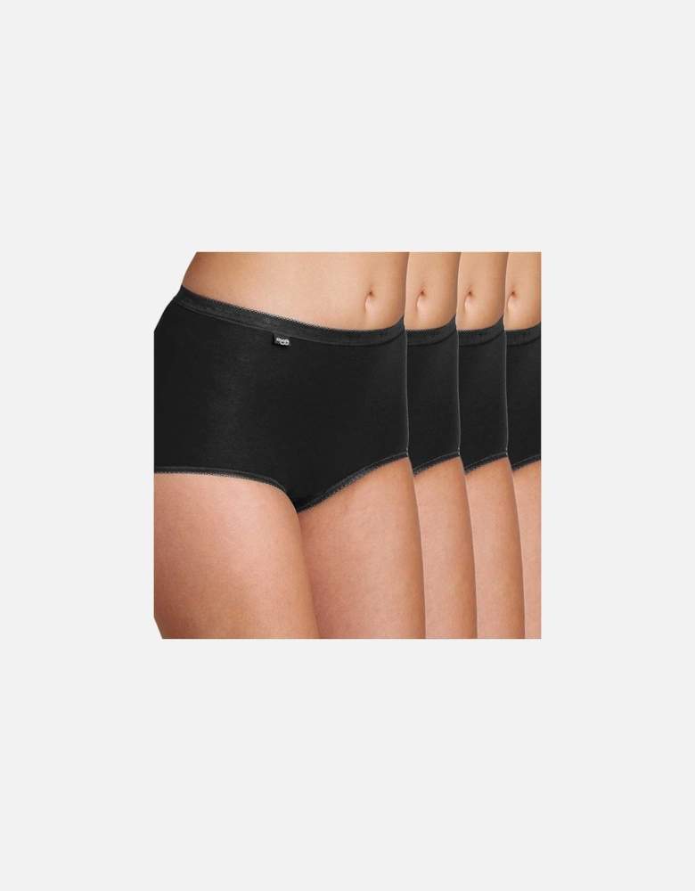 Basic 4-Pack Maxi Briefs, Black