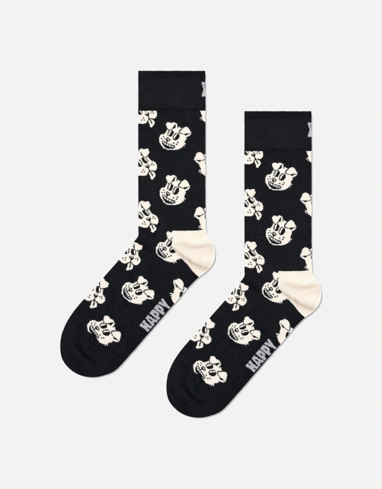 Doggo Socks, Black/cream