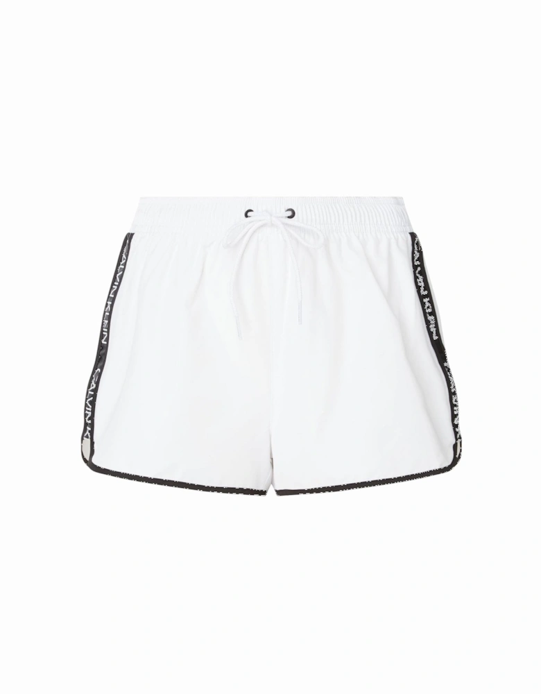 Logo Tape Beach/Gym Shorts, PVH Classic White