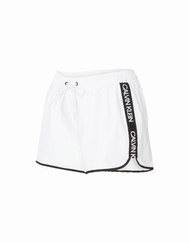 Logo Tape Beach/Gym Shorts, PVH Classic White