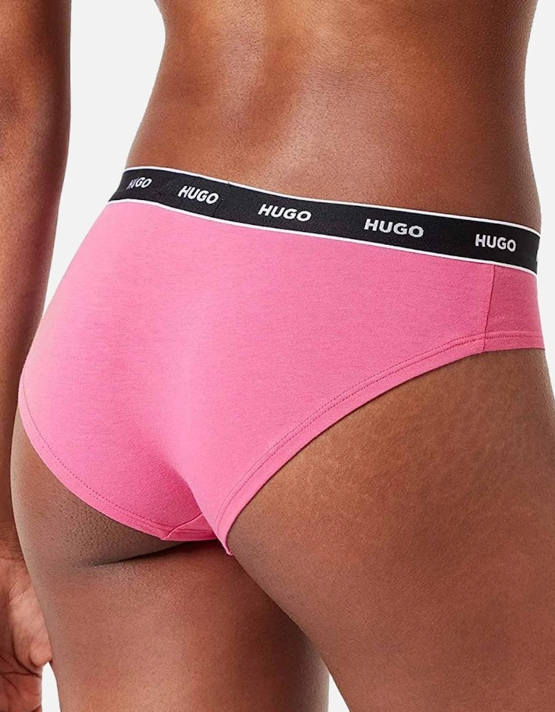 3-Pack Logo Brief, Dark Beige / Pink / Blue