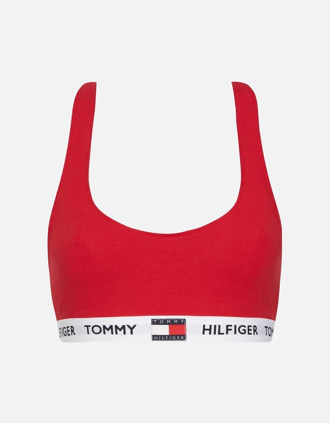 Organic Cotton Logo Bralette, Tango Red, 4 of 3