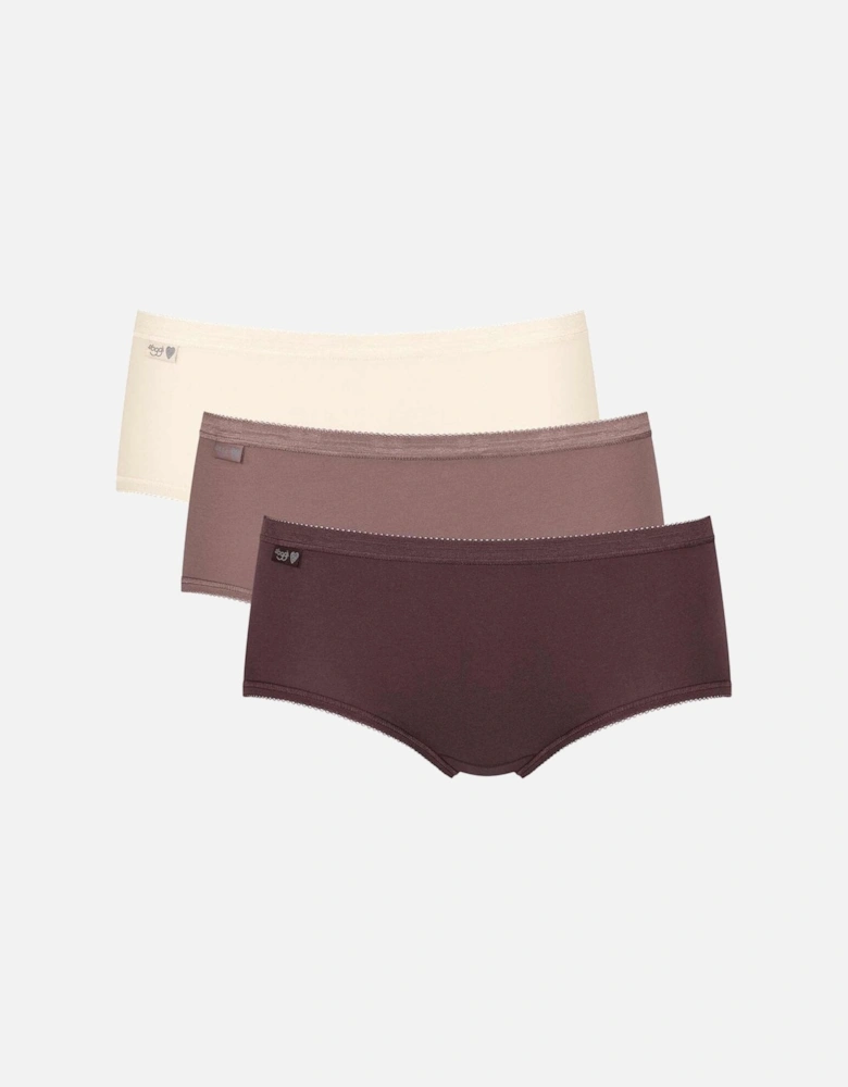 Holiday Edition 3 Pack Midi Brief, Brown/Light Combination