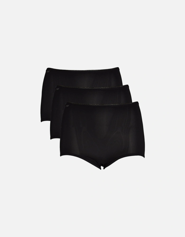 24/7 3-Pack Microfibre Maxi Briefs, Black