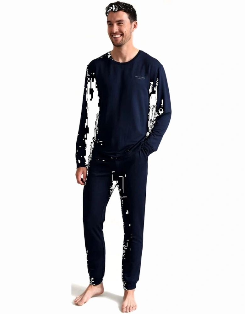 Luxe Modal Lounge Jogging Bottoms, Navy