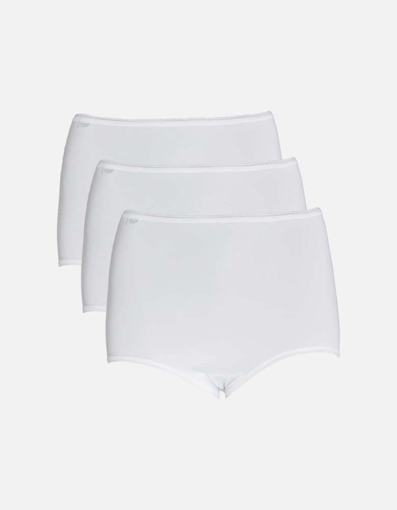 24/7 3-Pack Microfibre Maxi Briefs, White